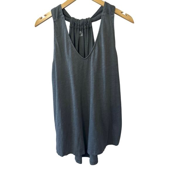 Eddie Bauer Womens Draped Racerback Olive Green V Neck Outdoor Tank Top Large - Picture 2 of 8